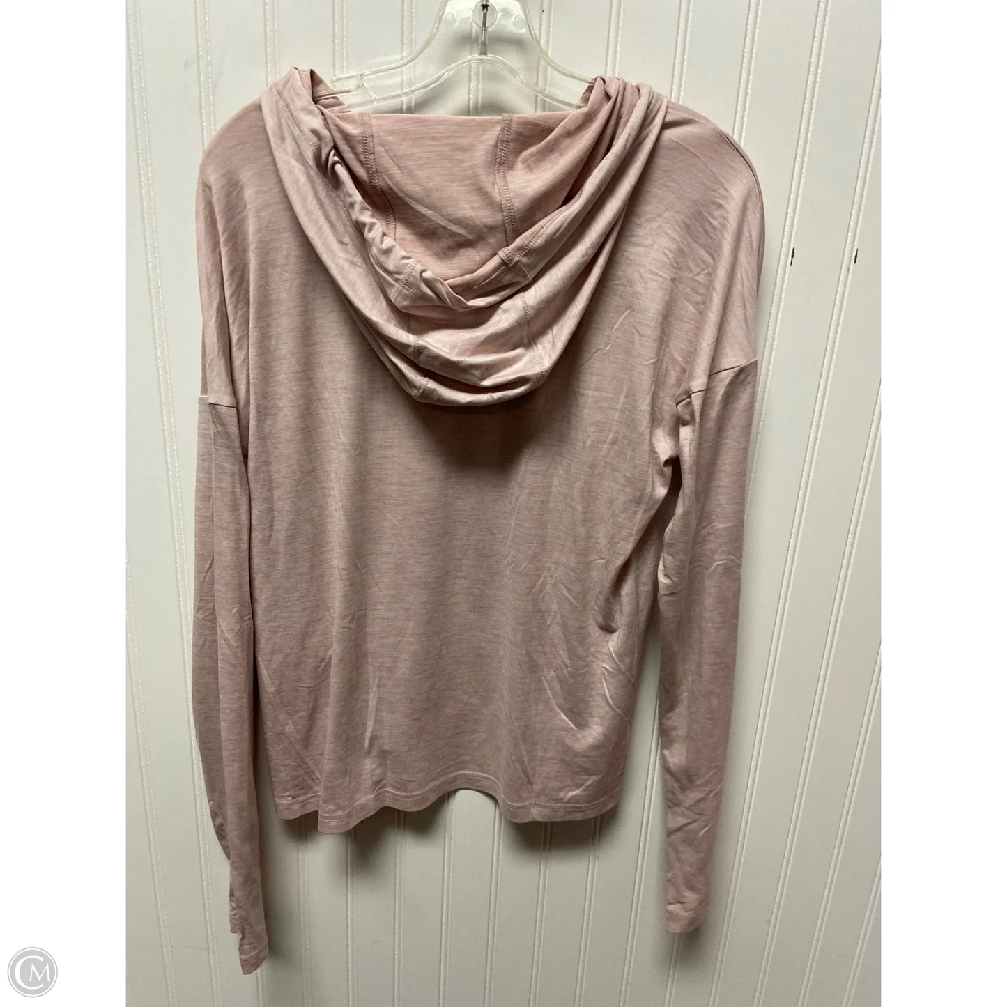 Athletic Top Long Sleeve Hoodie By Spyder In Pink, Size: M