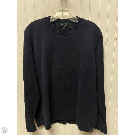 Sweater By Theory In Navy, Size: L
