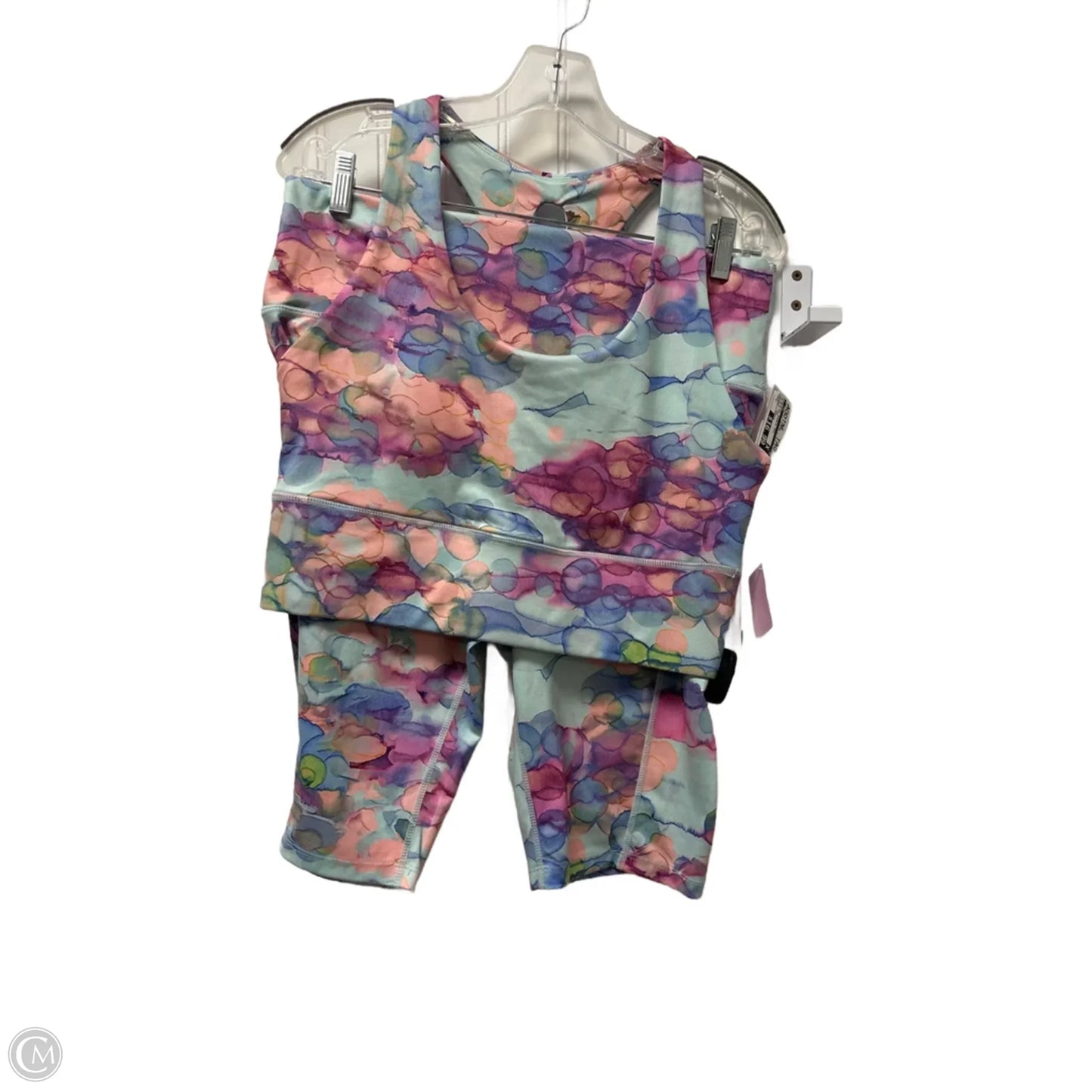 Athletic Shorts 2pc By Cmc In Blue & Pink, Size: L