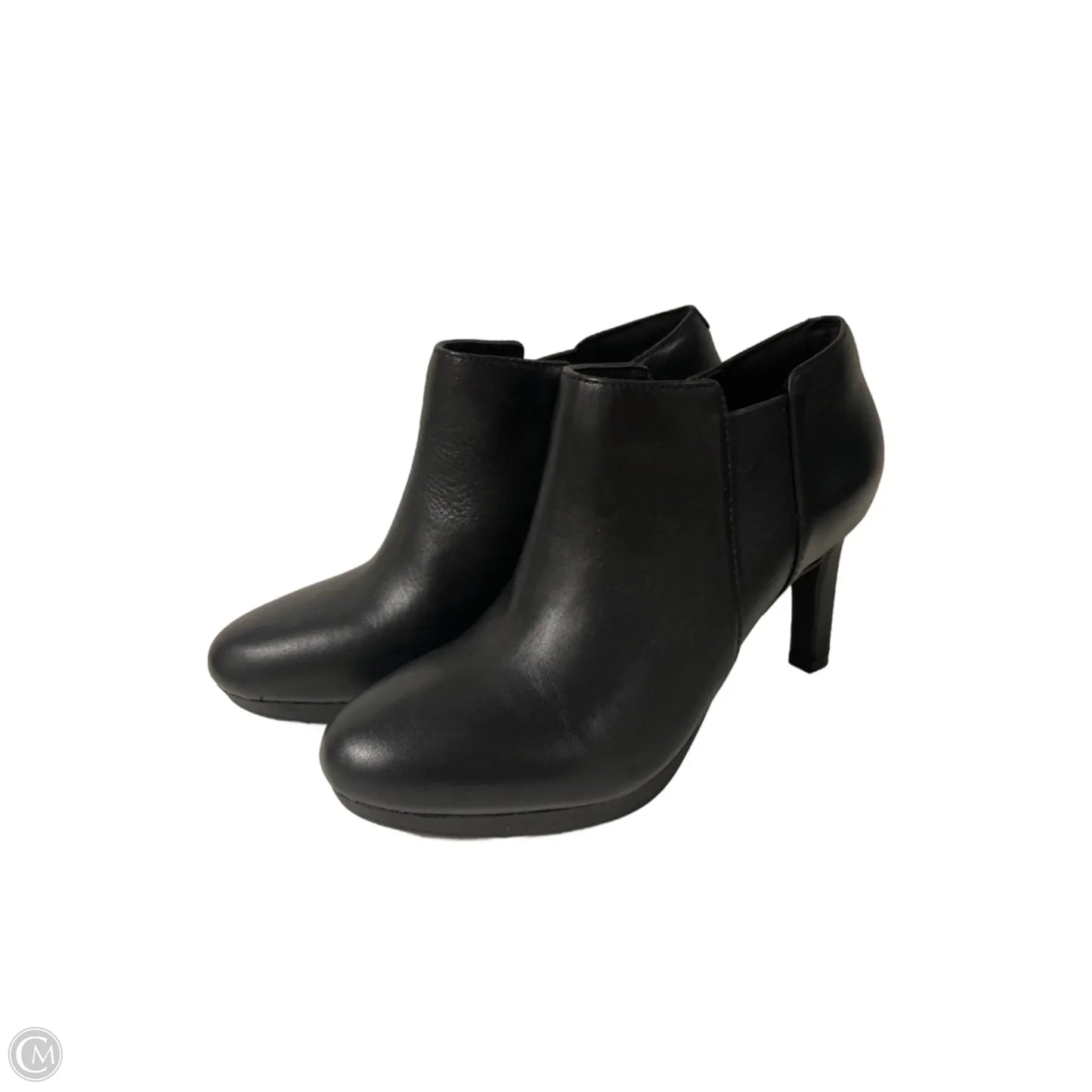 Boots Ankle Heels By Clarks In Black, Size: 7