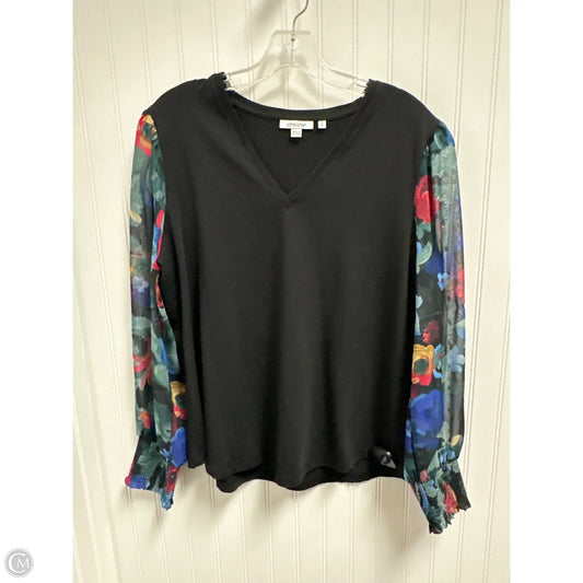 Top Long Sleeve By Chicos In Black, Size: L