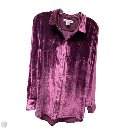 Top Long Sleeve By Tommy Bahama In Purple, Size: M