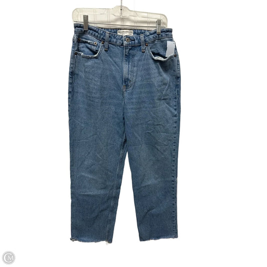 Jeans Straight By Abercrombie And Fitch In Blue Denim, Size: 8