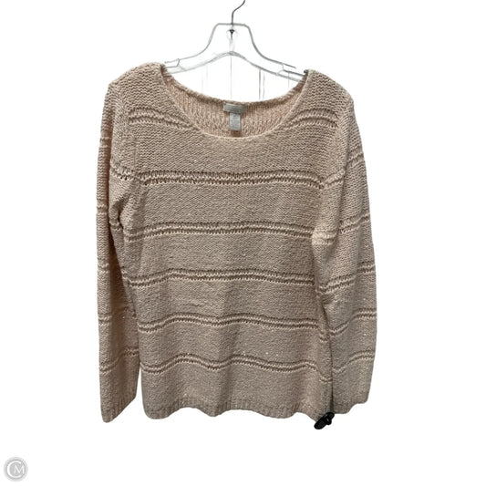 Sweater By Chicos In Pink, Size: L