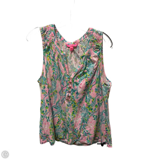 Top Sleeveless Designer By Lilly Pulitzer In Pink, Size: 1x