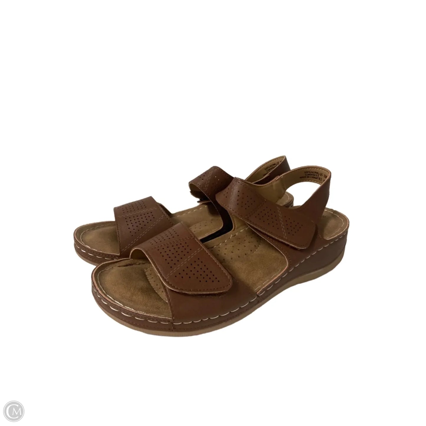 Sandals Heels Wedge By Dream Pairs In Brown, Size: 8.5