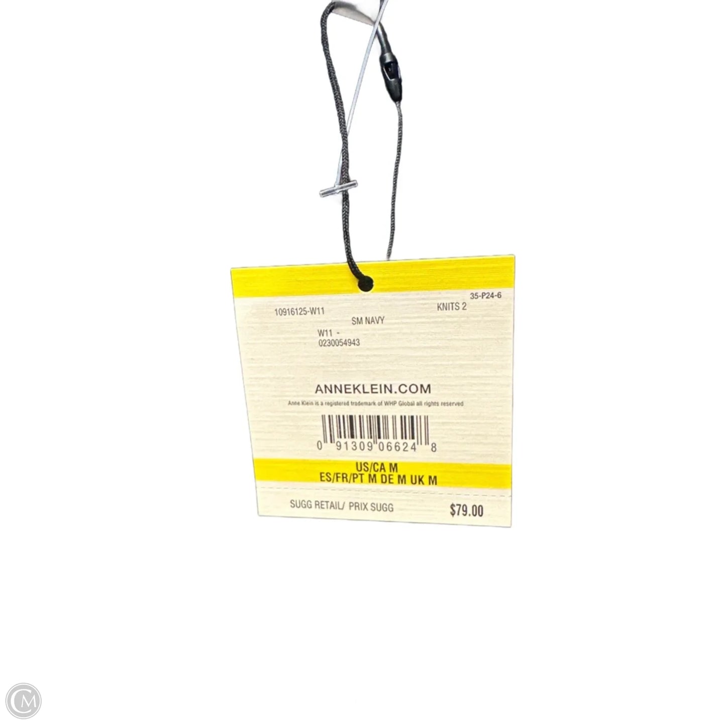 Top Long Sleeve By Anne Klein In Navy, Size: M