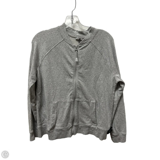 Athletic Jacket By Talbots In Grey, Size: L