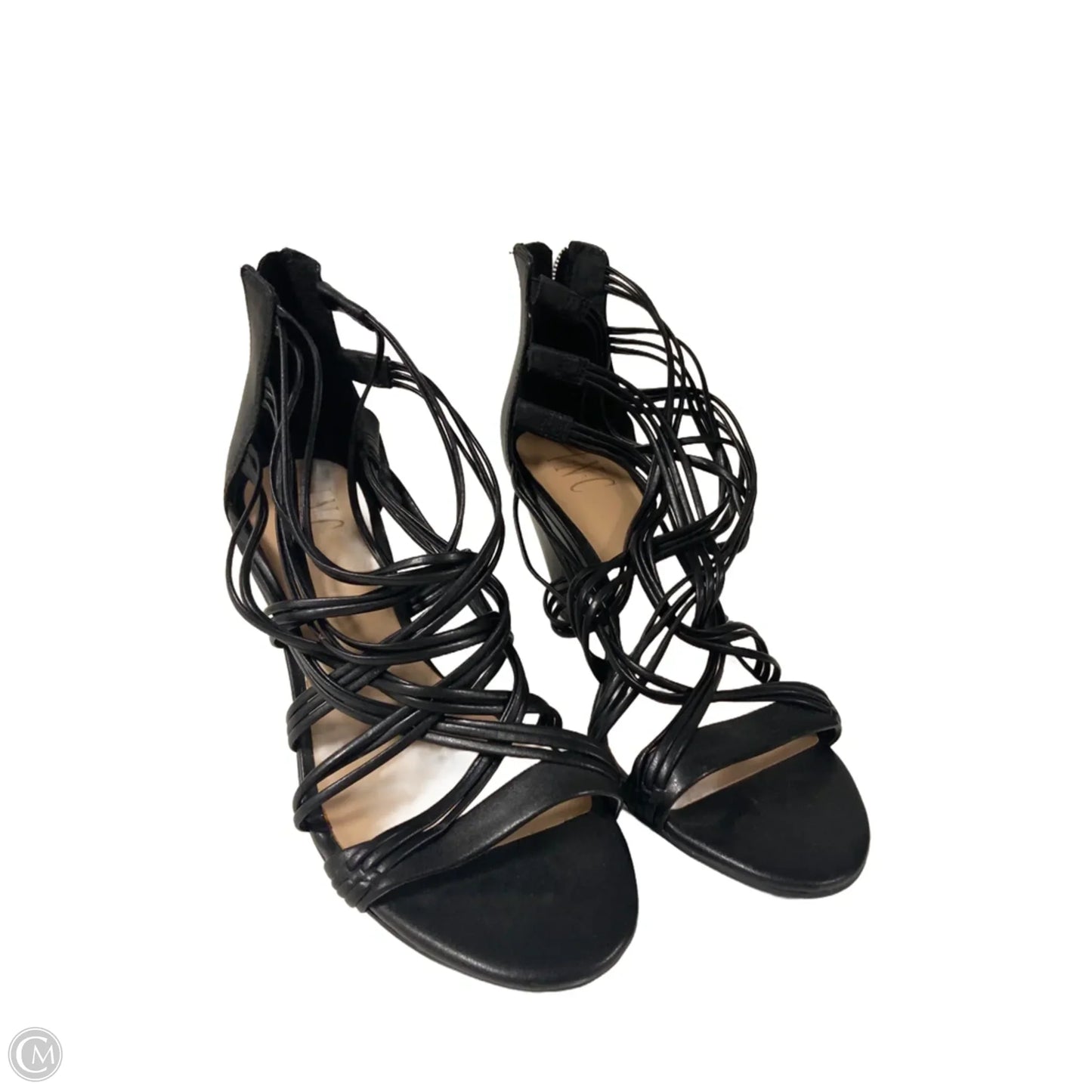 Sandals Heels Block By Inc In Black, Size: 7.5