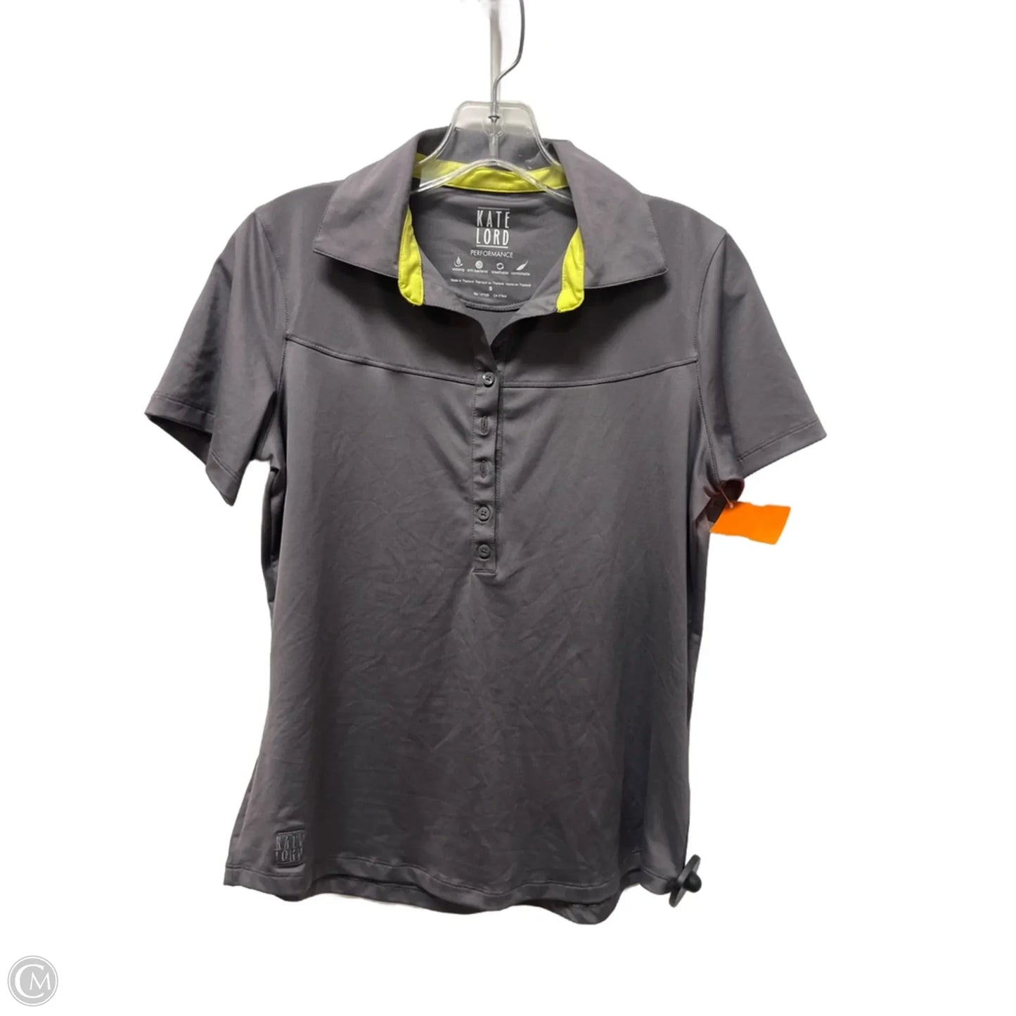 Athletic Top Short Sleeve By Clothes Mentor In Grey, Size: S