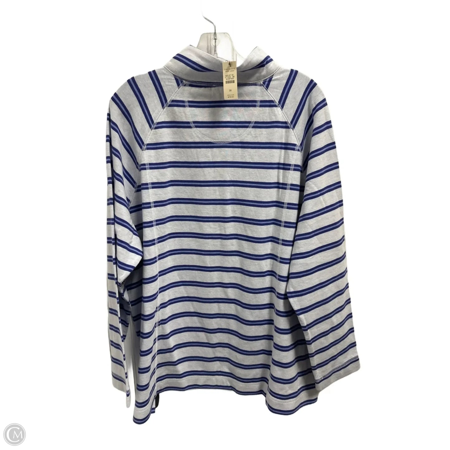 Sweatshirt Collar By Talbots In Blue, Size: 3x