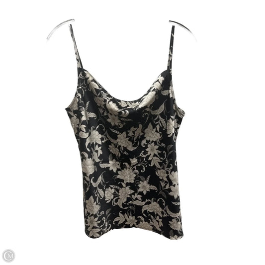Top Sleeveless By Loft In Black & Cream, Size: M