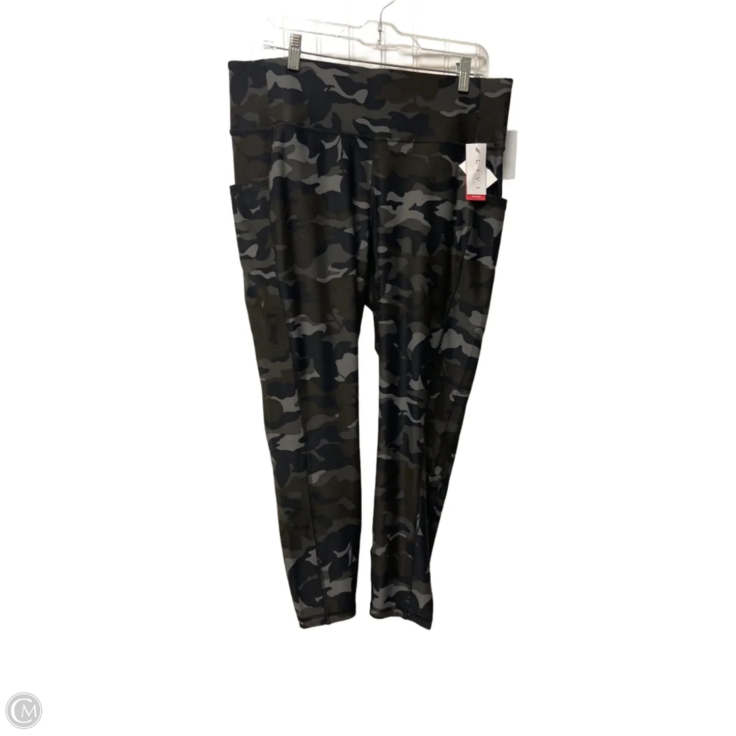 Athletic Leggings Capris By Livi Active In Camouflage Print, Size: 1x