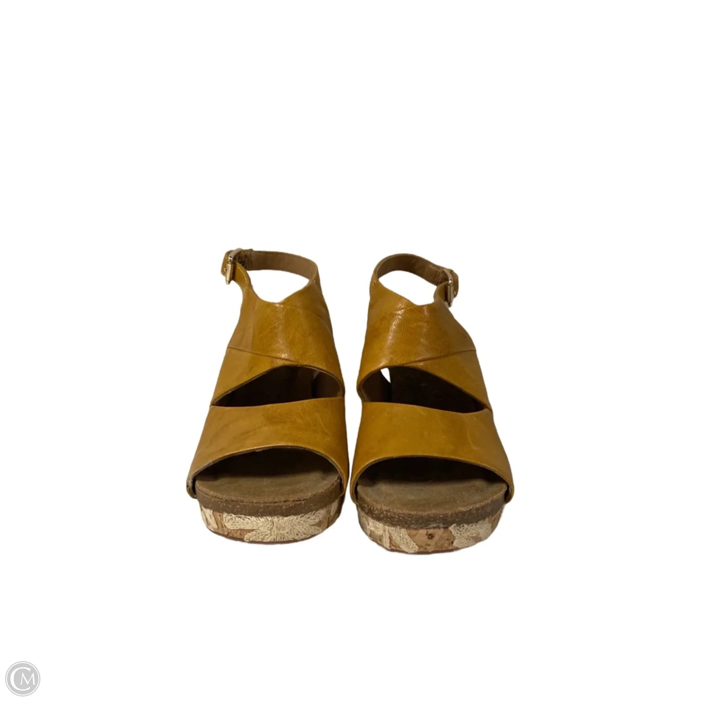 Sandals Heels Wedge By Sofft In Yellow, Size: 7.5