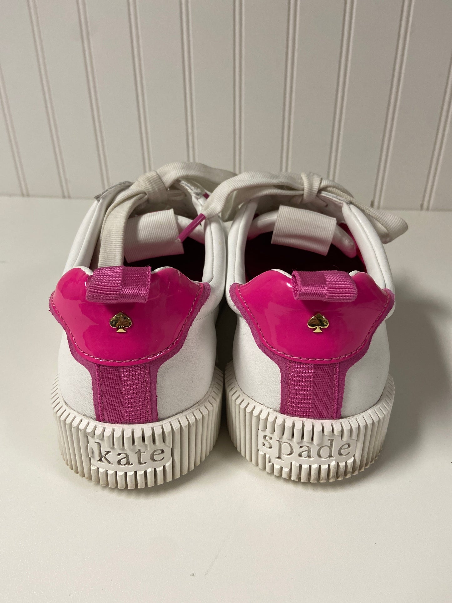 Shoes Designer By Kate Spade In Pink & White, Size: 8.5