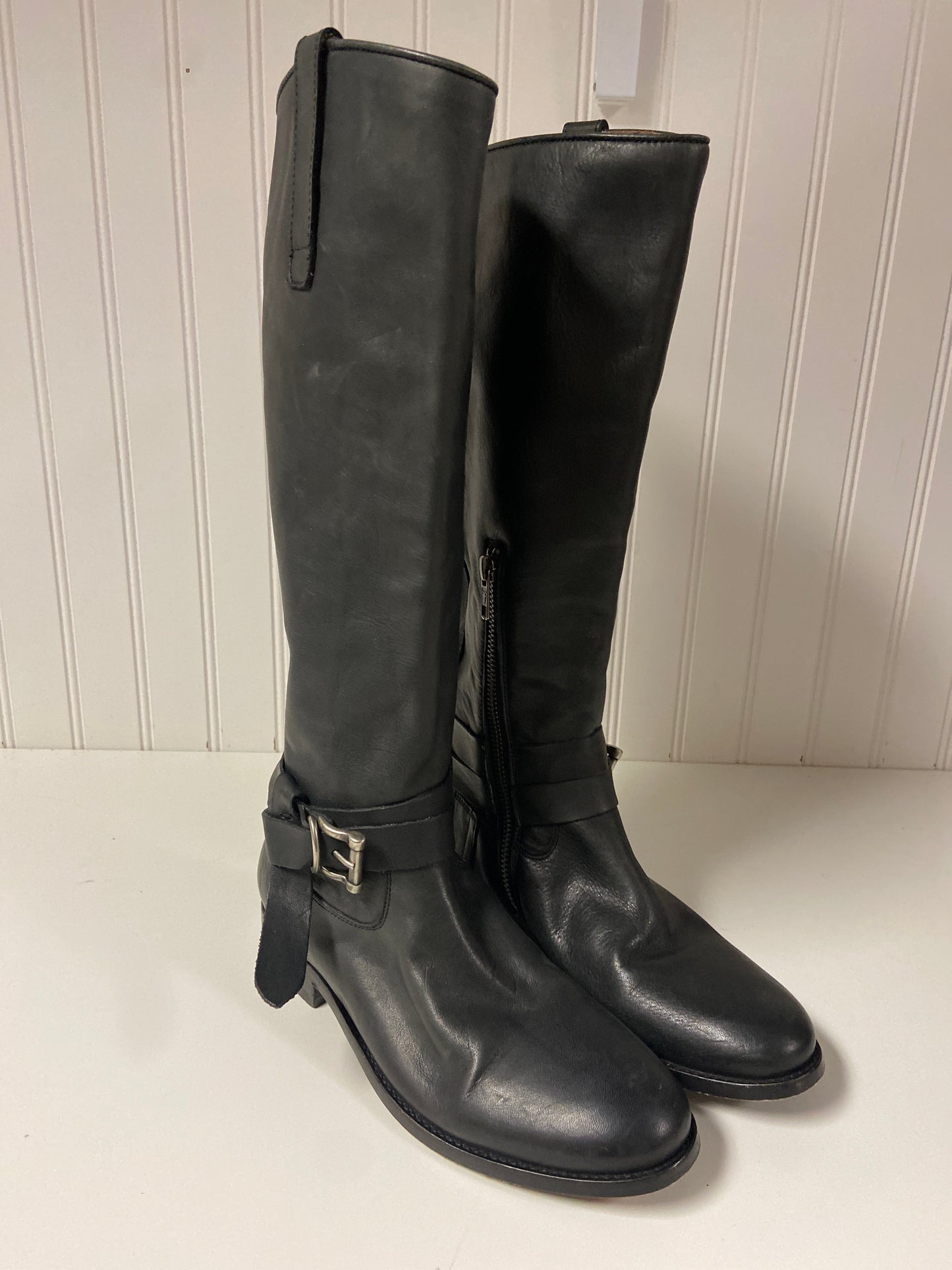 Boots Designer By Frye In Black, Size: 6.5