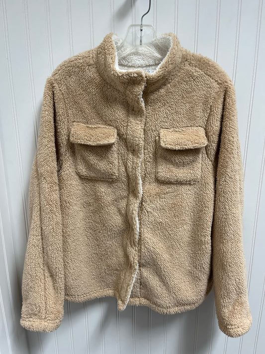 Coat Faux Fur & Sherpa By Olivia Sky In Tan, Size: L