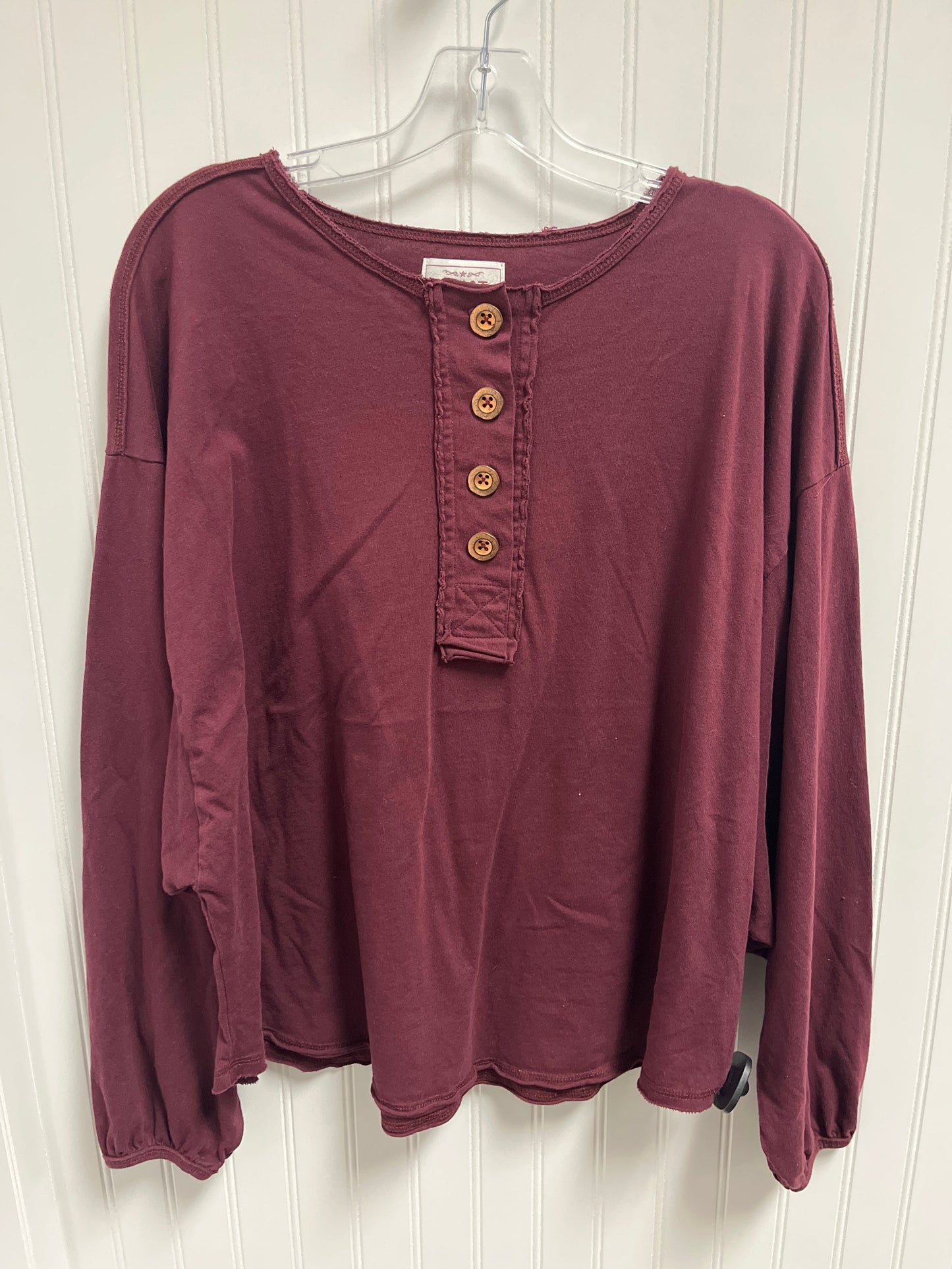 Top Long Sleeve By Ariat In Maroon, Size: 1x