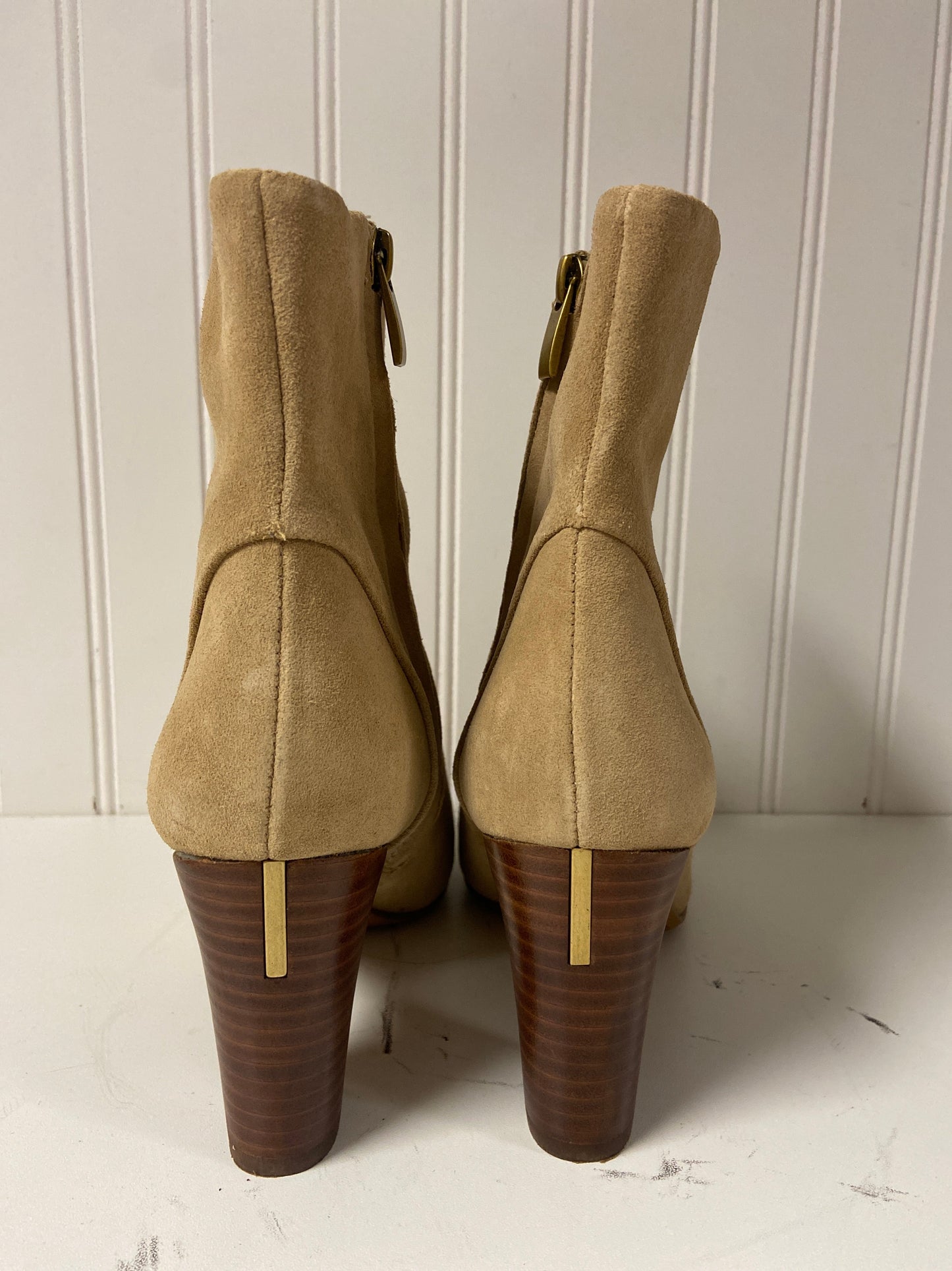 Boots Ankle Heels By Franco Sarto In Tan, Size: 7