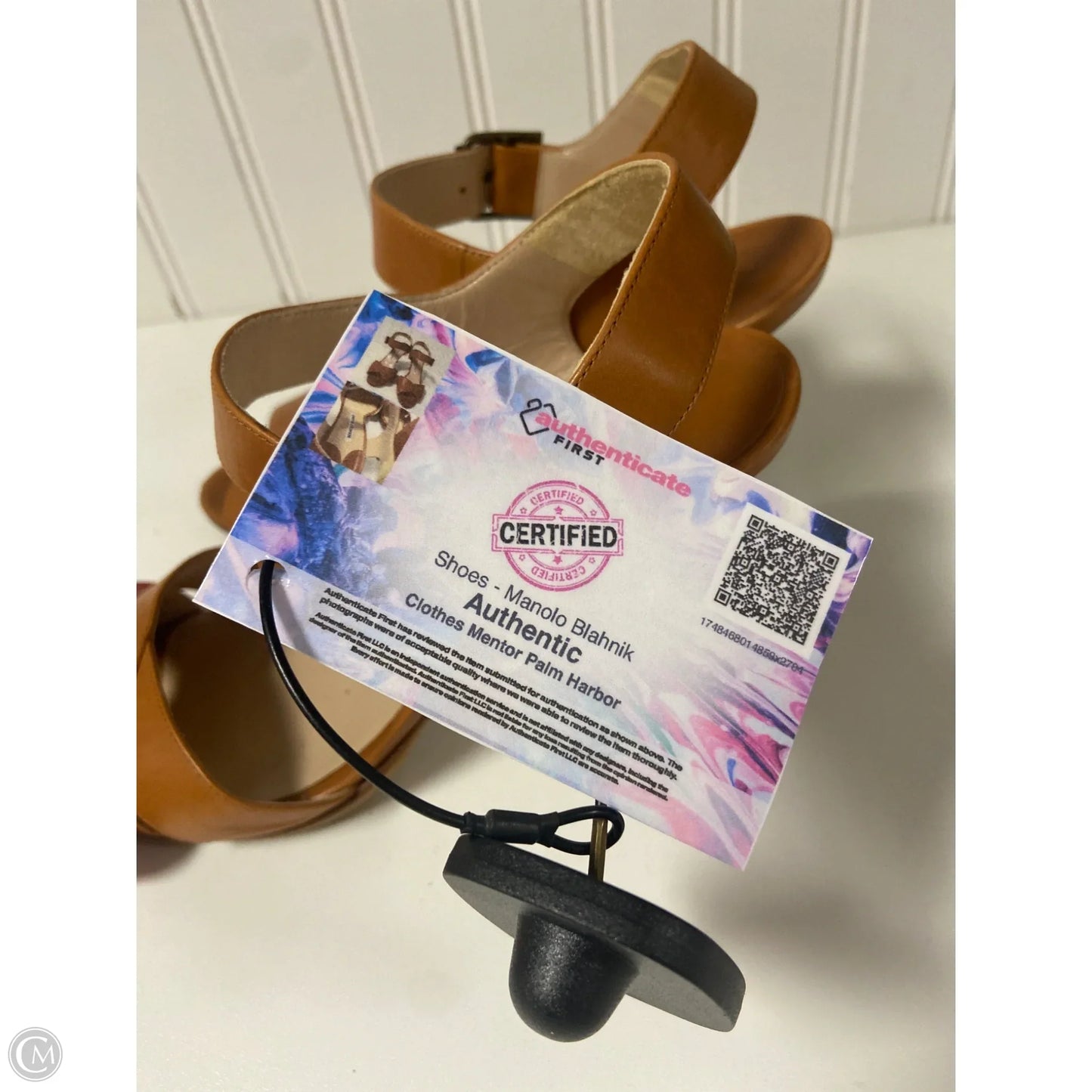 Sandals Luxury Designer By Manolo Blahnik In Brown, Size: 5