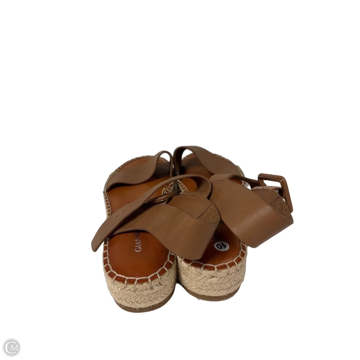 Sandals Heels Block By Gianni Bini In Brown, Size: 10