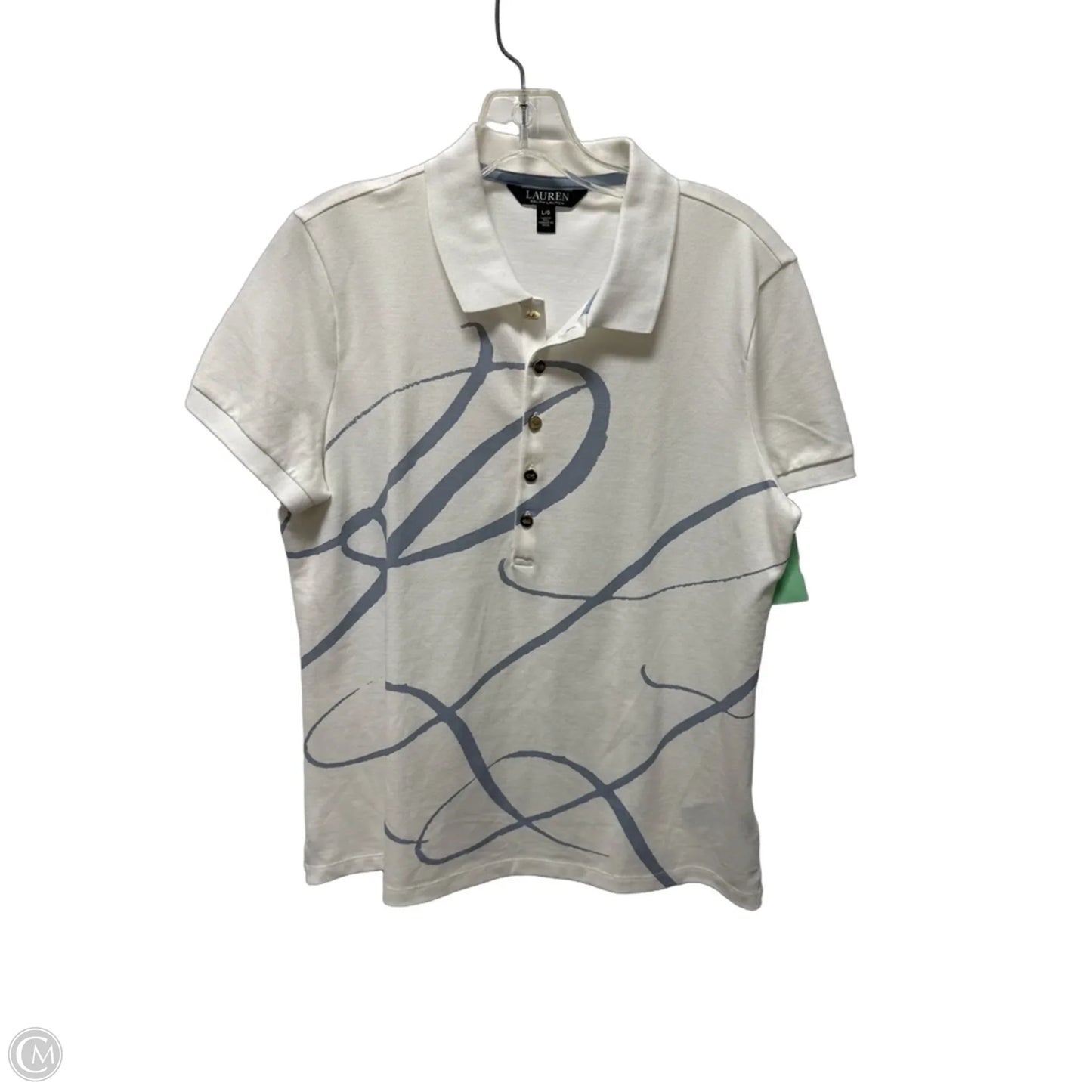 Top Short Sleeve By Polo Ralph Lauren In White, Size: L