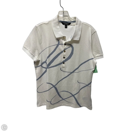 Top Short Sleeve By Polo Ralph Lauren In White, Size: L