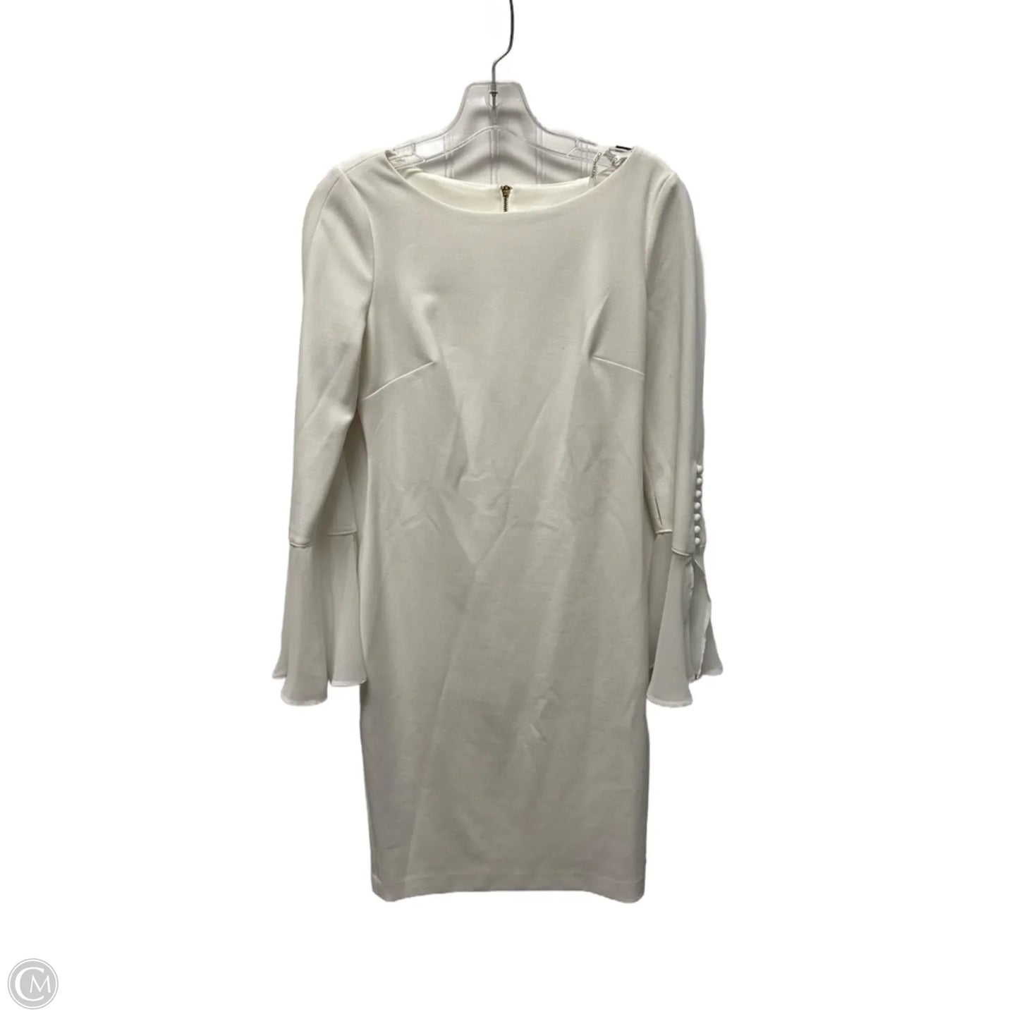 Dress Party Short By Calvin Klein In Ivory, Size: 4