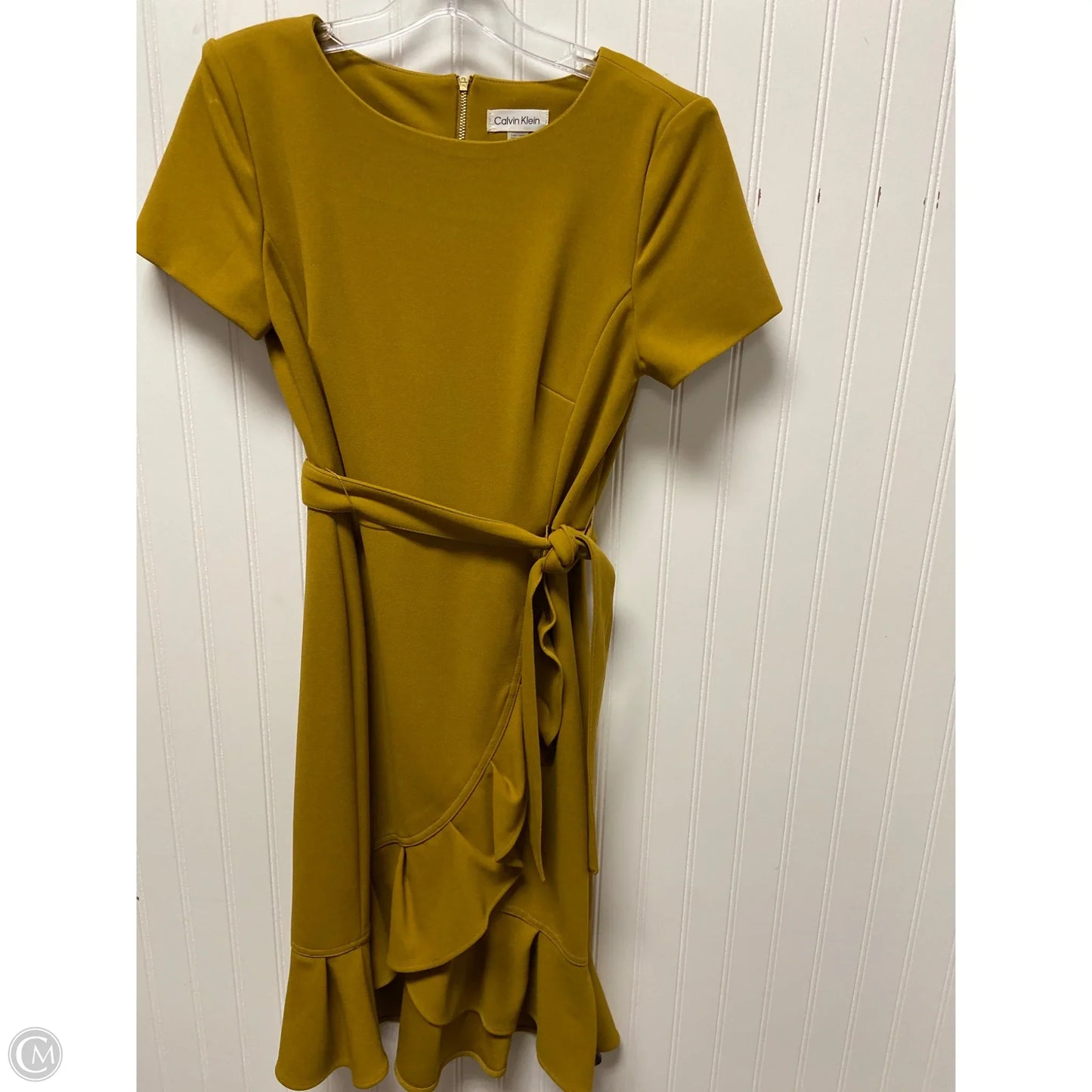 Dress Work By Calvin Klein In Yellow, Size: 6