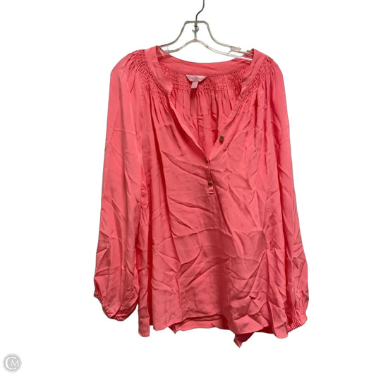 Top Long Sleeve Designer By Lilly Pulitzer In Orange, Size: Xl