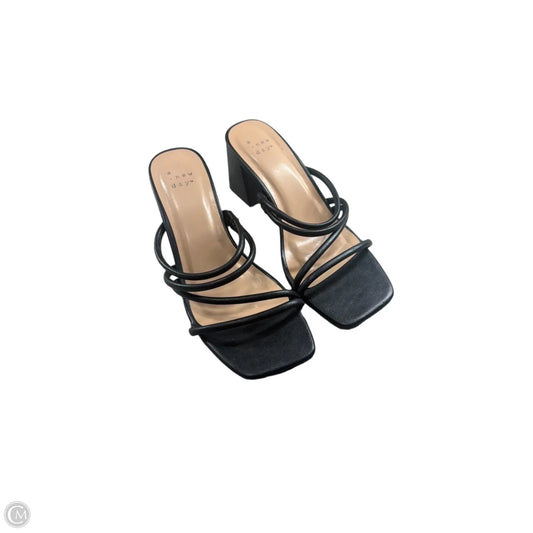 Sandals Heels Block By A New Day In Black, Size: 7