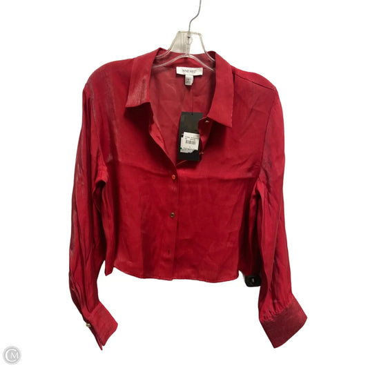 Top Long Sleeve By Nine West In Red, Size: L