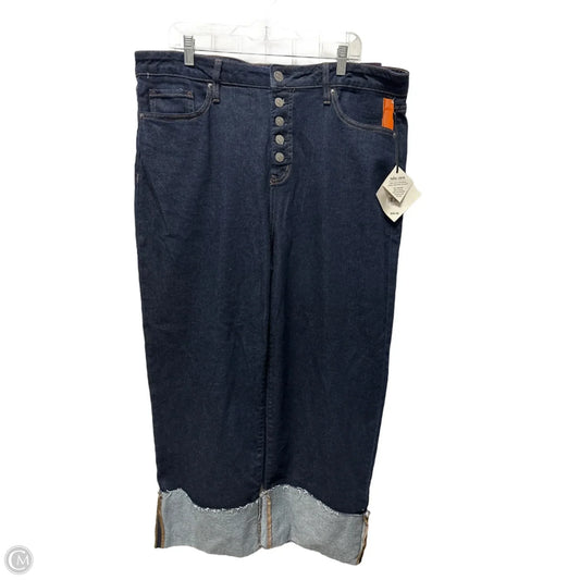Jeans Straight By Ava & Viv In Blue, Size: 18