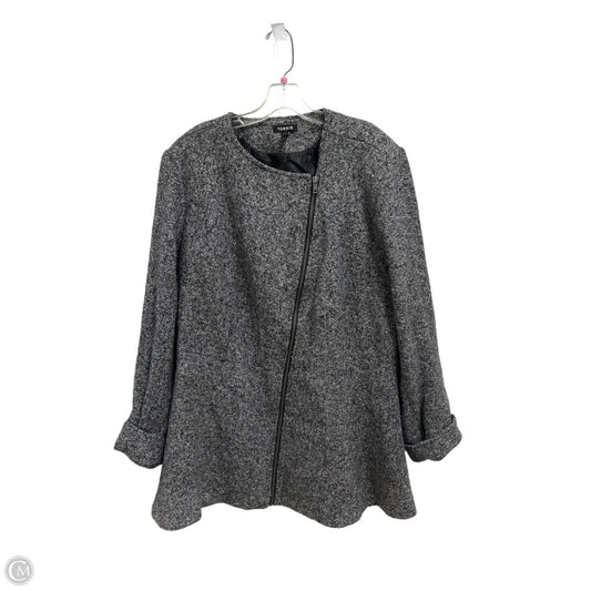 Jacket Faux Fur & Sherpa By Torrid In Grey, Size: 3x