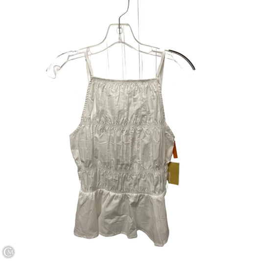 Top Sleeveless Designer By Michael Kors In White, Size: M