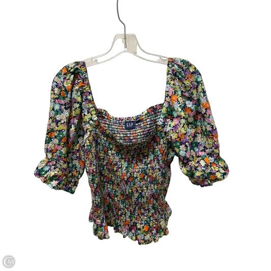 Top Short Sleeve By Gap In Floral Print, Size: L