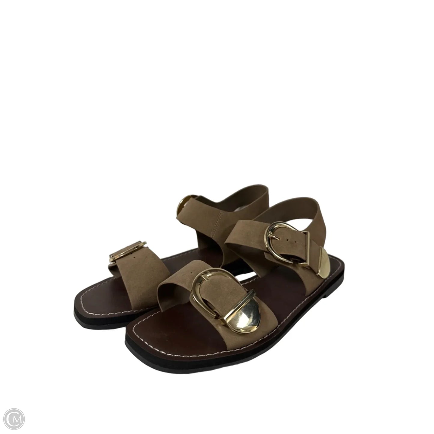Sandals Flats By Universal Thread In Brown & Green, Size: 9