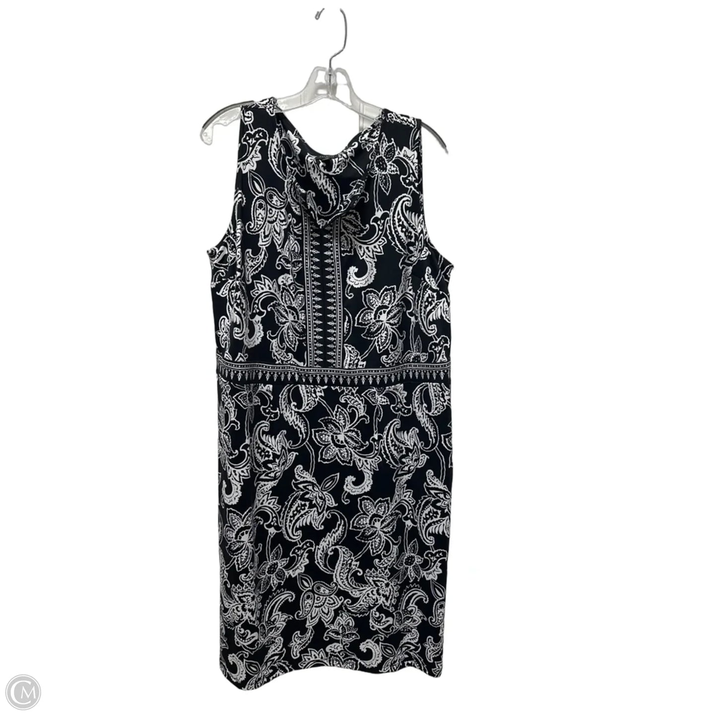 Dress Casual Midi By Talbots In Black, Size: 1x