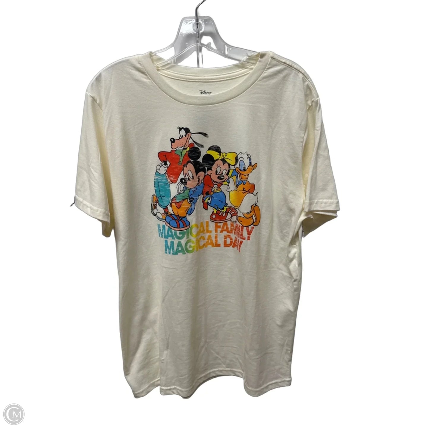 Top Short Sleeve By Disney In Brown, Size: Xl