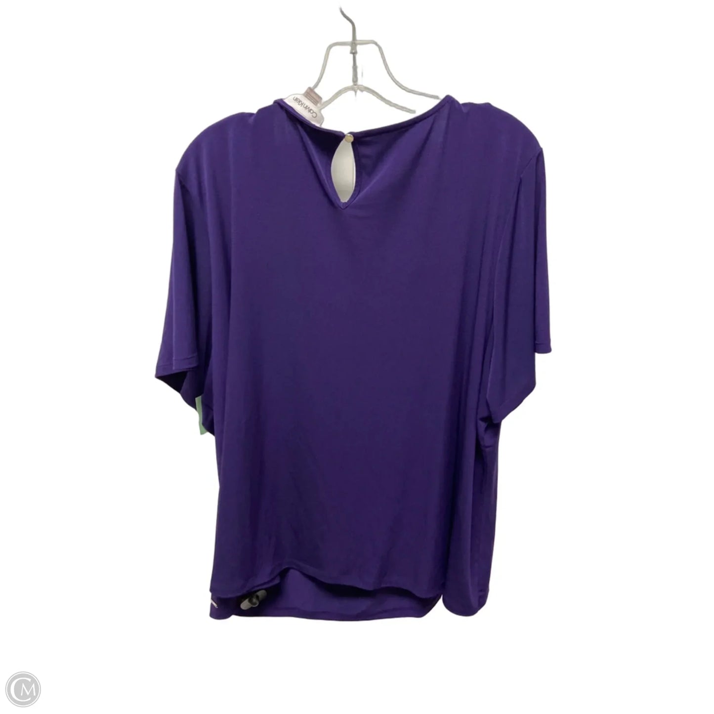 Top Short Sleeve By Calvin Klein In Purple, Size: 2x