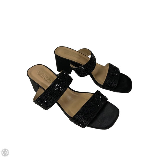 Sandals Heels Block By Catherine Malandrino In Black, Size: 7.5