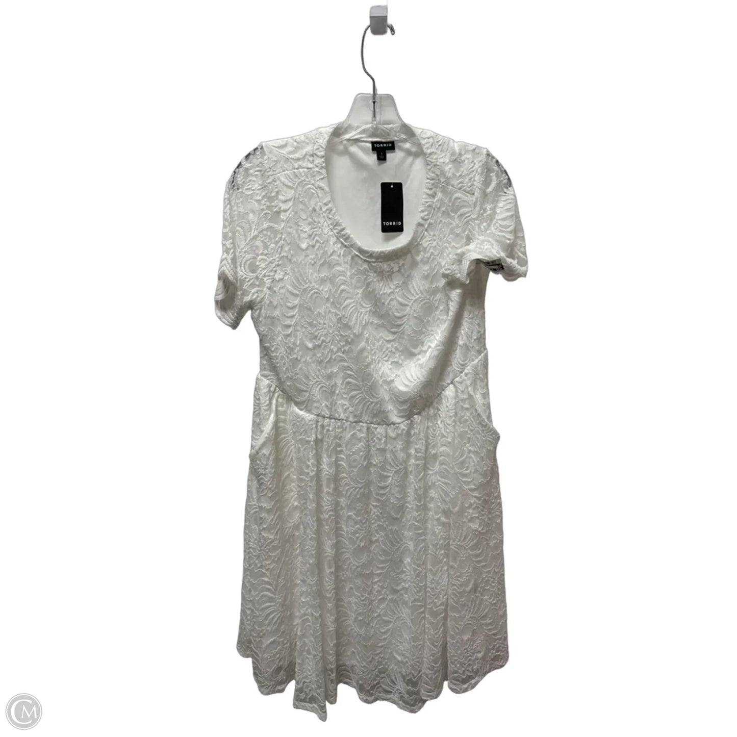 Dress Casual Midi By Torrid In White, Size: 1x
