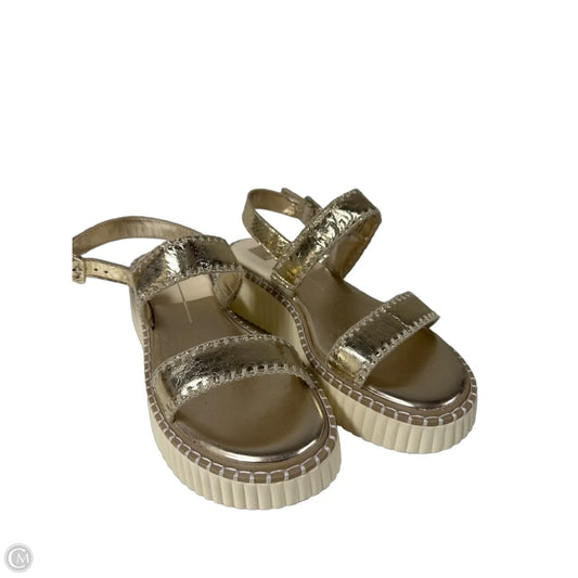 Sandals Heels Platform By Dolce Vita In Gold, Size: 10