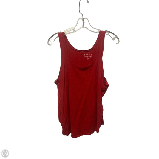Top Sleeveless By Loft In Red, Size: L