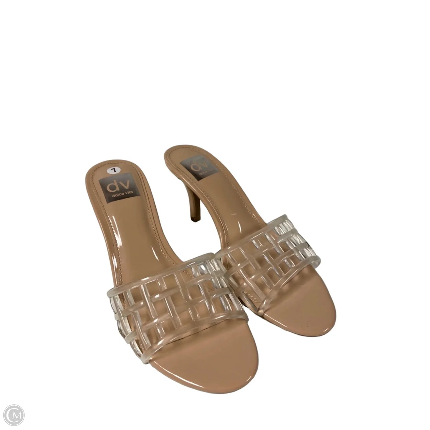 Sandals Heels Kitten By Dv In Brown, Size: 7
