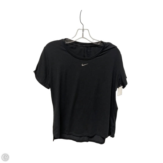 Athletic Top Short Sleeve By Nike In Black, Size: L