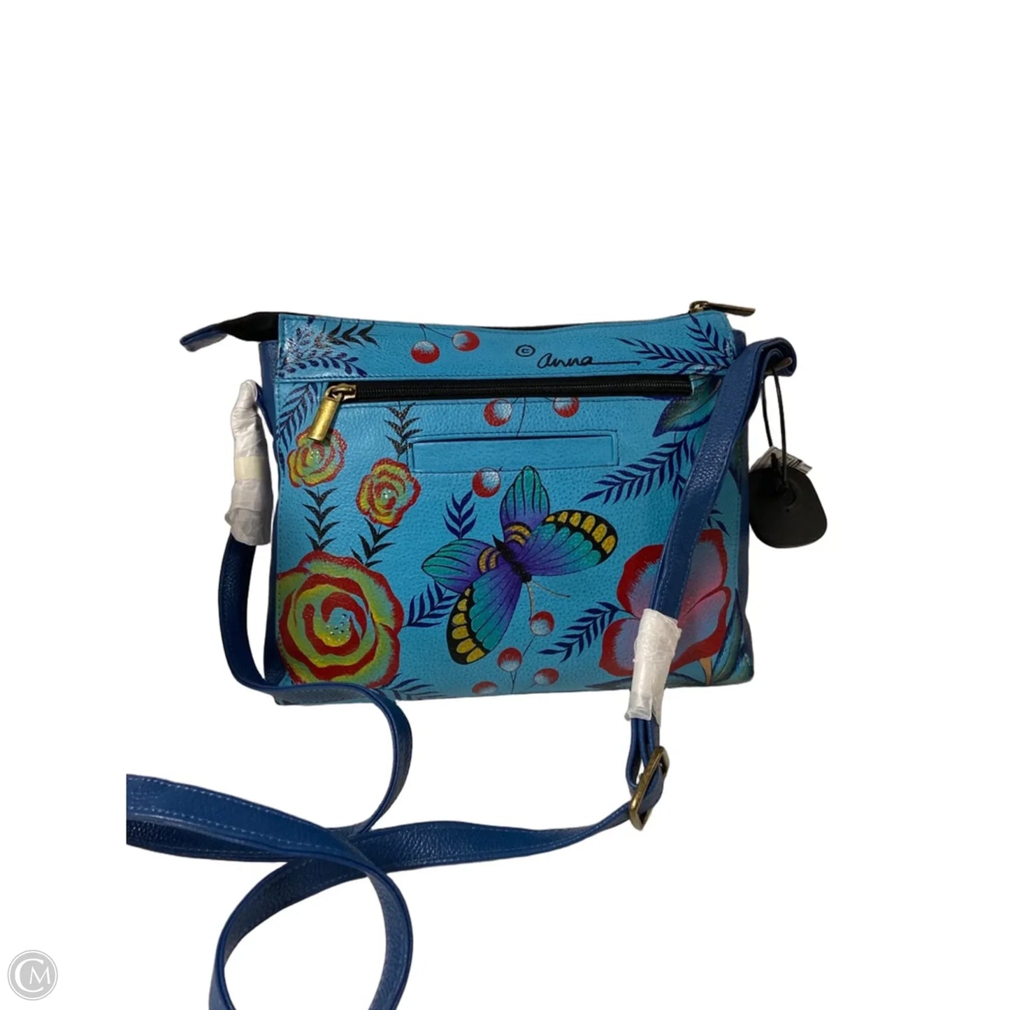 Handbag Leather By Anuschka, Size: Medium