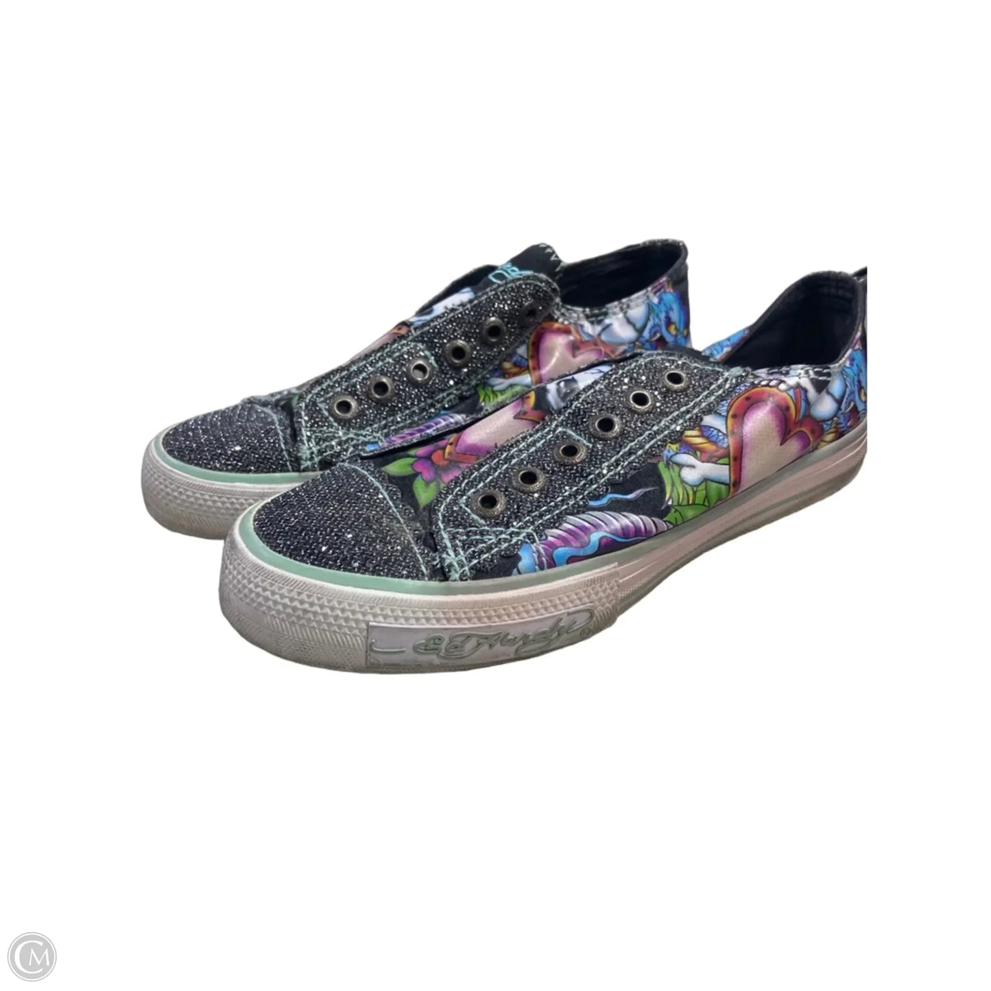 Shoes Athletic By Ed Hardy In Navy, Size: 6