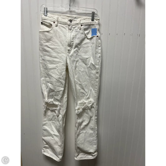 Jeans Boot Cut By Abercrombie And Fitch In White, Size: 4