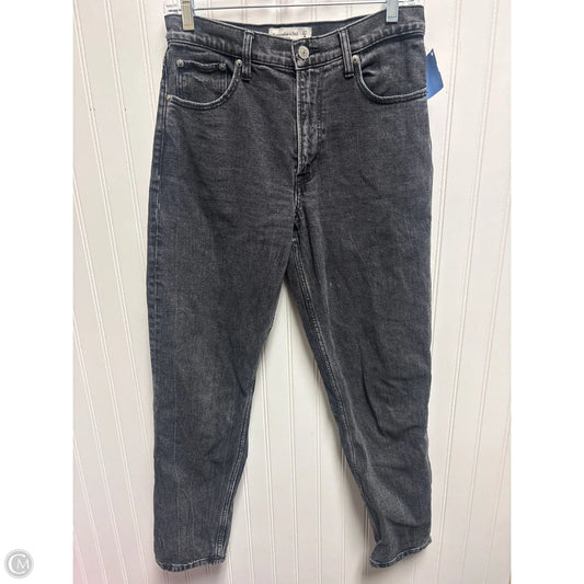 Jeans Straight By Abercrombie And Fitch In Black, Size: 4